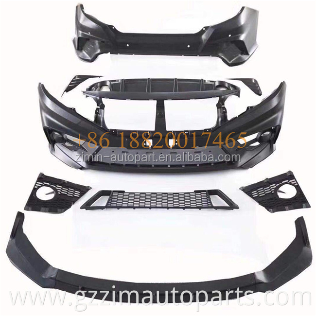 high quality PP injection mould front & rear modified bumper for civicc FC450 body kit